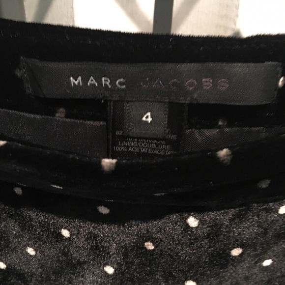 Marc Jacobs Black Velvet polka dot skirt size 4 - Picture 3 of 3